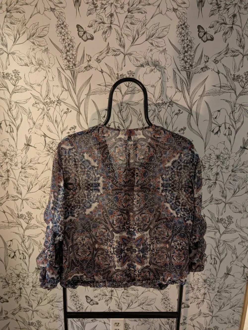 Melanie Lyne Paisley Cross-Over Blouse | Size 8 | NWT - Picture 9 of 12